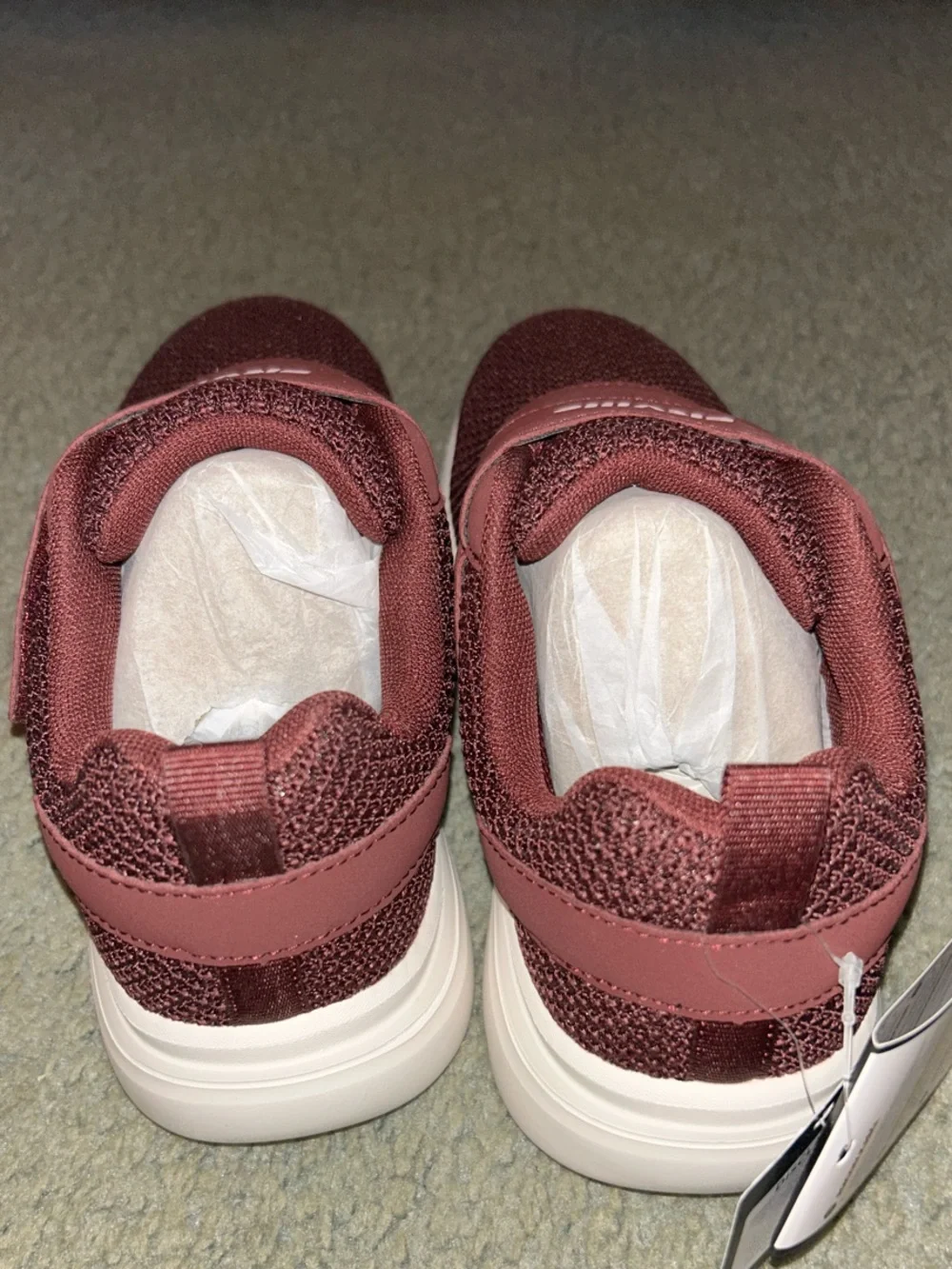 Womens Maroon Slip-On Athletic Shoes